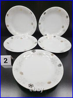 10 Dansk Snowflake Souip Bowl Set 8 7/8 Vintage Holiday Christmas Dish Ware Lot