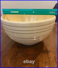 10 McCoy Pottery YellowithCream Ribbed Beehive Vintage Mixing Bowl
