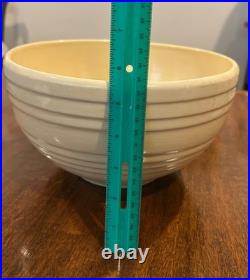 10 McCoy Pottery YellowithCream Ribbed Beehive Vintage Mixing Bowl