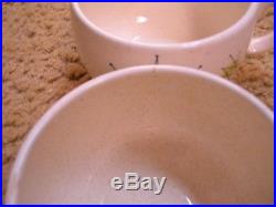 10 pieces 1950's Vintage Starburst Atomic Franciscan Dinnerware Plates Bowl Cups
