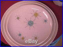 10 pieces 1950's Vintage Starburst Atomic Franciscan Dinnerware Plates Bowl Cups
