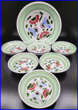 11 Pc Sasai Ironstone Jack Richter Serving Salad Bowls Set Vintage Floral Japan