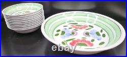 11 Pc Sasai Ironstone Jack Richter Serving Salad Bowls Set Vintage Floral Japan