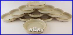 11 Pc Vintage Lenox Eternal Cream Porcelain Gold Gilt Trim Coupe Soup Bowl Set