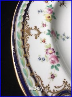 (11) Vintage WEDGWOOD 9.625 Floral RIMMED SOUP BOWLS #X5304