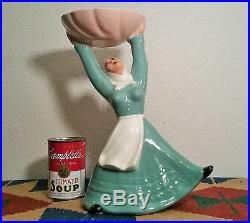 12.25 HEDI SCHOOP vtg california pottery lady figurine hollywood bowl candy art