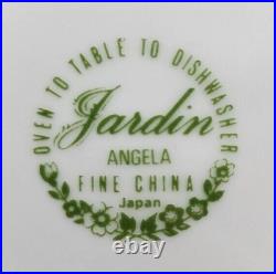 12 Jardin Angela Coupe Soup Bowls Set Vintage Yellow Orange Flowers Japan Lot