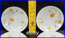 12 Jardin Angela Coupe Soup Bowls Set Vintage Yellow Orange Flowers Japan Lot