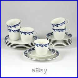 14 pcs Vintage Rorstrand Swedish Blue Coffee Set +Bowl +Milk Jug CH STÅLHANE