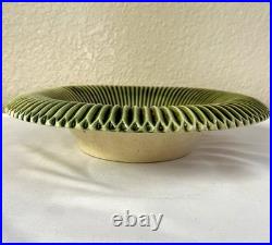 1915-1925 Roseville Pottery Donatello #61 12 Rolled Edge Plate Bowl Dish Rare