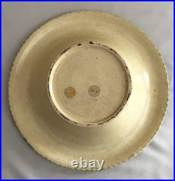 1915-1925 Roseville Pottery Donatello #61 12 Rolled Edge Plate Bowl Dish Rare