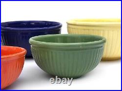 1930s Red Wing Pottery Gypsy Trail Reed Mixing Bowl 5pc Set