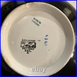 1940 Leighton B&L pottery footed 9 Bowl Clarice Cliff Style Art Deco England