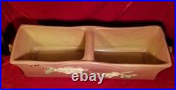 1940s Roseville Pottery Snowberry 369-12 Console Bowl Pink 15 vtg Art Deco MCM