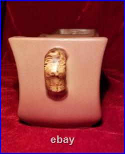 1940s Roseville Pottery Snowberry 369-12 Console Bowl Pink 15 vtg Art Deco MCM