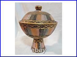 1950s Italian Aldo Londi Bitossi Seta Ceramic Chalice Compote with Lid NO FLAWS