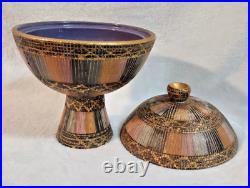 1950s Italian Aldo Londi Bitossi Seta Ceramic Chalice Compote with Lid NO FLAWS