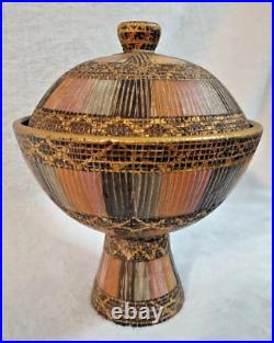 1950s Italian Aldo Londi Bitossi Seta Ceramic Chalice Compote with Lid NO FLAWS