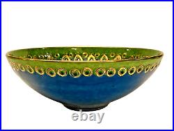 1960s Bitossi Italian Pottery by Aldo Londi for Rosenthal Netter 11 Center Bowl