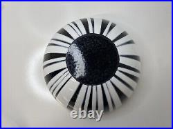 1960s Mcm Enamel Mixing Bowl Black & White Danish Eames era CATHRINEHOLM old vtg