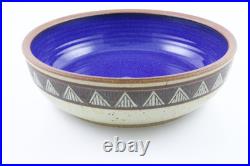 1970s Vintage David Mischke Studio Art Pottery Serving Bowl Putney Vt Artist