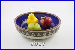 1970s Vintage David Mischke Studio Art Pottery Serving Bowl Putney Vt Artist