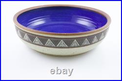 1970s Vintage David Mischke Studio Art Pottery Serving Bowl Putney Vt Artist