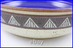 1970s Vintage David Mischke Studio Art Pottery Serving Bowl Putney Vt Artist