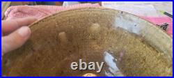 1980 handthrown pottery bowl. 6 x 11. Signed Green and brown