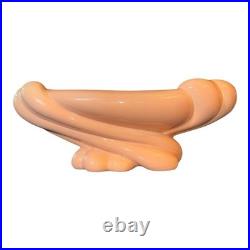 1981 Vintage Jaru Pottery RARE Abstract Centerpiece Bowl Pink