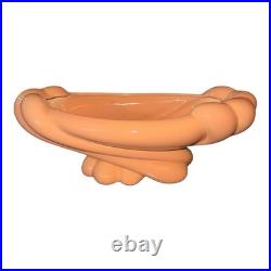 1981 Vintage Jaru Pottery RARE Abstract Centerpiece Bowl Pink