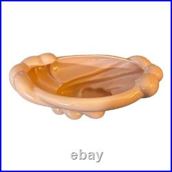 1981 Vintage Jaru Pottery RARE Abstract Centerpiece Bowl Pink