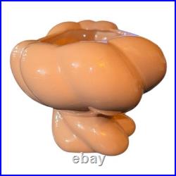 1981 Vintage Jaru Pottery RARE Abstract Centerpiece Bowl Pink