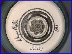 1995 Wayne Bates Studio Art Pottery Bowl Multicolored Sgraffito Abstract Patten