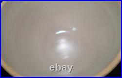 #19 WHITE vtg yellow ware mixing bowl pottery deco ringware nesting kitchen art