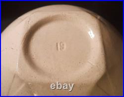 #19 WHITE vtg yellow ware mixing bowl pottery deco ringware nesting kitchen art