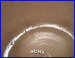 #19 WHITE vtg yellow ware mixing bowl pottery deco ringware nesting kitchen art