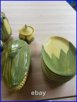 26 Pcs Vintage Shawnee Pottery Corn King Casserole Shakers Bowls Plates Cups