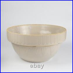 2 Nesting VTG Stoneware Pottery Ruckels Bowls Picket Fence Farmhouse Cream