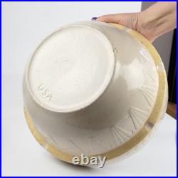 2 Nesting VTG Stoneware Pottery Ruckels Bowls Picket Fence Farmhouse Cream