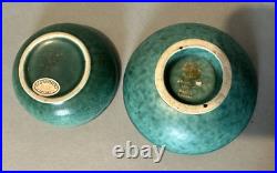 2 Vintage Gustavsberg Sweden Art Pottery Bowls