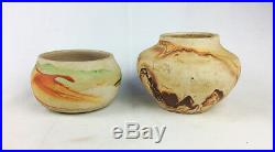2 Vintage Nemadji Native American style pottery vases / bowls made in Minnesota