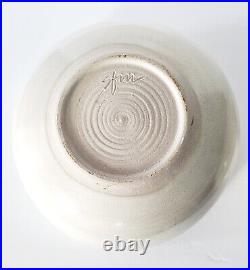 (2) Vintage Studio Art Fine Ceramic White Pottery Serving Bowls Signed