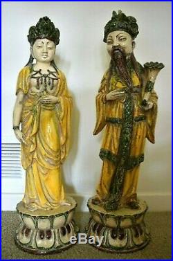 2 Vintage ZACCAGNINI Italy Hollywood Regency Mid Century Asian James Mont Figure