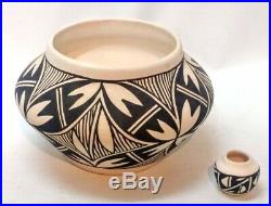 2 Vintage pottery BOWL Native American Pauline Abeita Acoma Pueblo