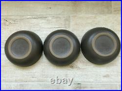 3 Heath Ceramics Vintage Coupe Bowls 6.5 Brown Beachstone Mid Century Pottery