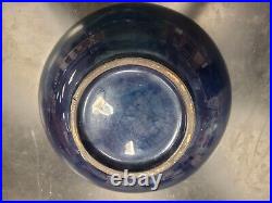 3 Pieces Vintage Aldo Londi Bitossi Rimini Blue Pottery Ashtray, Vase & Bowl