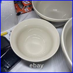 3 Roseville Ohio Friendship flower accent Pottery Mixing Bowls Lg. 6Qt4QT 2Qt