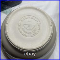 3 Roseville Ohio Friendship flower accent Pottery Mixing Bowls Lg. 6Qt4QT 2Qt