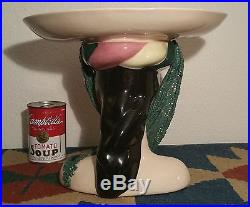 40s KAYE of HOLLYWOOD vtg california art pottery movie star lady head vase bowl